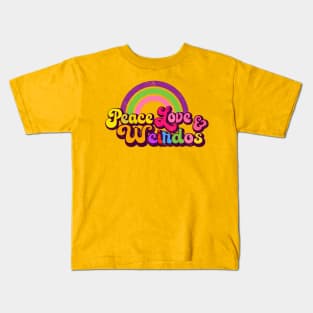 Peace Love Weirdos - Retro Rainbow Kids T-Shirt